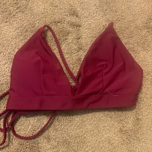 Shein Maroon Bikini Top